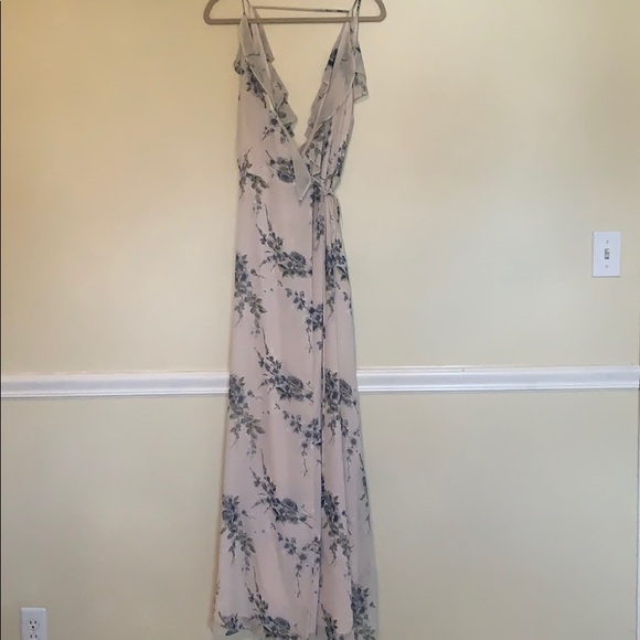 NWT WAYF Emma Ruffled Floral Wrap Dress - Picture 7 of 7
